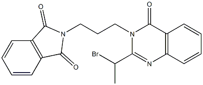 2-{3-[2-(1-bromoethyl)-4-oxo-3(4H)-quinazolinyl]propyl}-1H-isoindole-1,3(2H)-dione 化学構造式