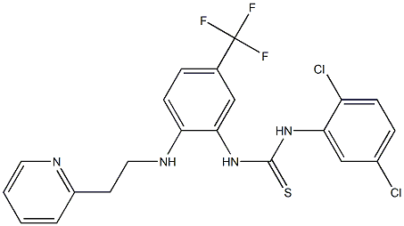 N-(2,5-dichlorophenyl)-N'-[2-{[2-(2-pyridyl)ethyl]amino}-5-(trifluoromethyl)phenyl]thiourea Struktur