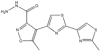 4-[2-(2-methylthiazol-4-yl)thiazol-4-yl]-5-methylisoxazole-3-carbohydrazide,,结构式