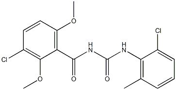 N-(3-chloro-2,6-dimethoxybenzoyl)-N'-(2-chloro-6-methylphenyl)urea Structure
