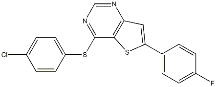 4-[(4-chlorophenyl)thio]-6-(4-fluorophenyl)thieno[3,2-d]pyrimidine