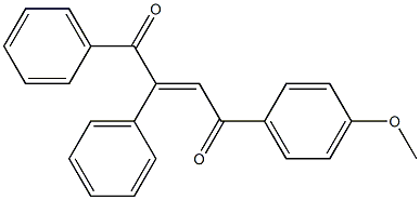 1,2-ジフェニル-4-(4-メトキシフェニル)-2-ブテン-1,4-ジオン 化学構造式