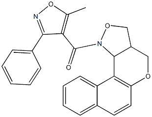 3a,11c-dihydro-3H-benzo[5,6]chromeno[4,3-c]isoxazol-1(4H)-yl(5-methyl-3-phenyl-4-isoxazolyl)methanone Structure