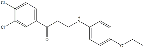 1-(3,4-dichlorophenyl)-3-(4-ethoxyanilino)-1-propanone 化学構造式