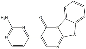 3-(2-amino-4-pyrimidinyl)-4H-pyrimido[2,1-b][1,3]benzothiazol-4-one Struktur