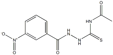 N1-{[2-(3-nitrobenzoyl)hydrazino]carbothioyl}acetamide,,结构式