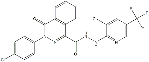 3-(4-chlorophenyl)-N'-[3-chloro-5-(trifluoromethyl)-2-pyridinyl]-4-oxo-3,4-dihydro-1-phthalazinecarbohydrazide Structure