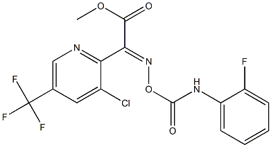 methyl 2-[3-chloro-5-(trifluoromethyl)-2-pyridinyl]-2-({[(2-fluoroanilino)carbonyl]oxy}imino)acetate,,结构式