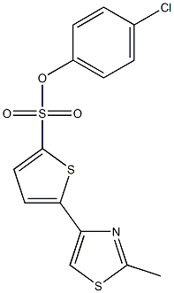 4-chlorophenyl 5-(2-methyl-1,3-thiazol-4-yl)thiophene-2-sulfonate,,结构式