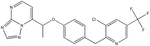 7-[1-(4-{[3-chloro-5-(trifluoromethyl)-2-pyridinyl]methyl}phenoxy)ethyl][1,2,4]triazolo[1,5-a]pyrimidine|