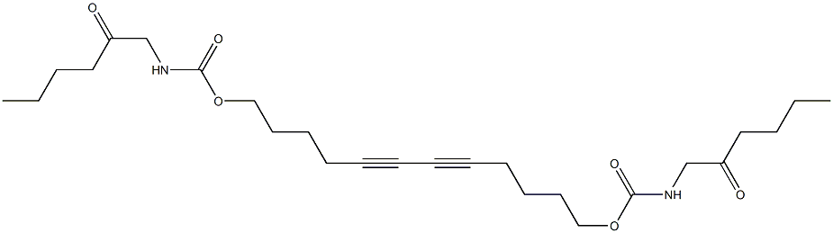 12-({[(2-oxohexyl)amino]carbonyl}oxy)dodeca-5,7-diynyl N-(2-oxohexyl)carbamate Structure