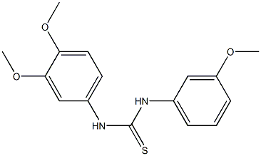 N-(3,4-dimethoxyphenyl)-N'-(3-methoxyphenyl)thiourea Structure