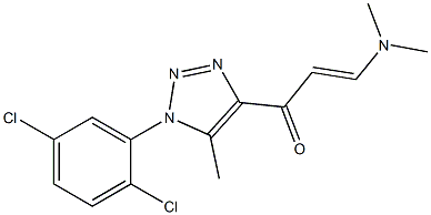 1-[1-(2,5-dichlorophenyl)-5-methyl-1H-1,2,3-triazol-4-yl]-3-(dimethylamino)prop-2-en-1-one Struktur