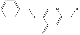 5-(benzyloxy)-2-(hydroxymethyl)-1,4-dihydropyridin-4-one 化学構造式