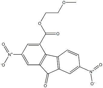 2-methoxyethyl 2,7-dinitro-9-oxo-9H-fluorene-4-carboxylate,,结构式