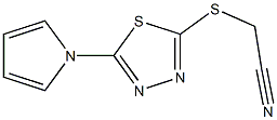 2-{[5-(1H-pyrrol-1-yl)-1,3,4-thiadiazol-2-yl]thio}acetonitrile 化学構造式