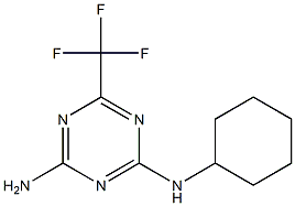 N2-cyclohexyl-6-(trifluoromethyl)-1,3,5-triazine-2,4-diamine Structure