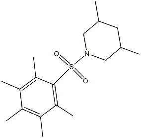 3,5-dimethyl-1-[(2,3,4,5,6-pentamethylphenyl)sulfonyl]piperidine