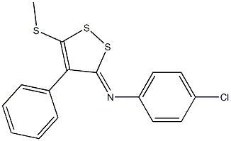 N1-[5-(methylthio)-4-phenyl-3H-1,2-dithiol-3-yliden]-4-chloroaniline Structure