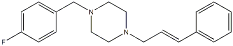 1-(4-fluorobenzyl)-4-[(E)-3-phenyl-2-propenyl]piperazine,,结构式