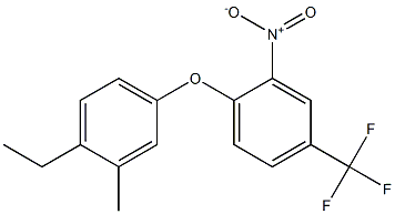 1-(4-ethyl-3-methylphenoxy)-2-nitro-4-(trifluoromethyl)benzene Struktur