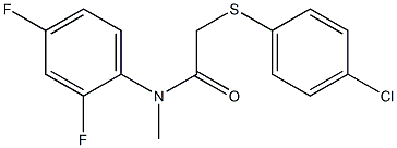 N1-(2,4-difluorophenyl)-N1-methyl-2-[(4-chlorophenyl)thio]acetamide Structure