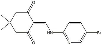 2-{[(5-bromo-2-pyridinyl)amino]methylene}-5,5-dimethyl-1,3-cyclohexanedione Structure