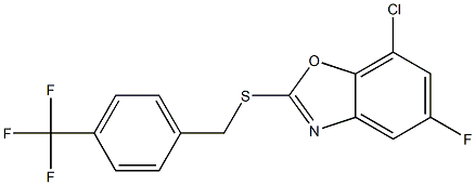  7-chloro-5-fluoro-2-{[4-(trifluoromethyl)benzyl]sulfanyl}-1,3-benzoxazole
