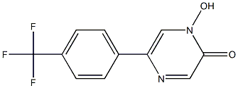 1-hydroxy-5-[4-(trifluoromethyl)phenyl]-2(1H)-pyrazinone,,结构式