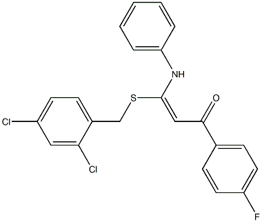 3-anilino-3-[(2,4-dichlorobenzyl)thio]-1-(4-fluorophenyl)prop-2-en-1-one