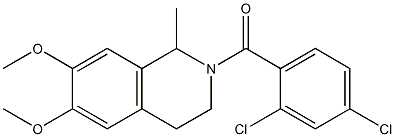 (2,4-dichlorophenyl)(6,7-dimethoxy-1-methyl-1,2,3,4-tetrahydroisoquinolin-2-yl)methanone Structure