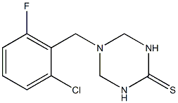 5-(2-chloro-6-fluorobenzyl)-1,3,5-triazinane-2-thione,,结构式