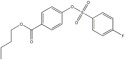 butyl 4-{[(4-fluorophenyl)sulfonyl]oxy}benzenecarboxylate Structure