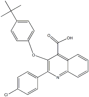 3-[4-(tert-butyl)phenoxy]-2-(4-chlorophenyl)-4-quinolinecarboxylic acid Struktur