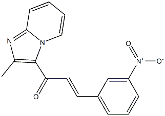 (E)-1-(2-methylimidazo[1,2-a]pyridin-3-yl)-3-(3-nitrophenyl)-2-propen-1-one Struktur