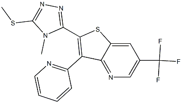 2-[4-methyl-5-(methylsulfanyl)-4H-1,2,4-triazol-3-yl]-3-(2-pyridinyl)-6-(trifluoromethyl)thieno[3,2-b]pyridine