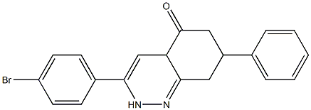 3-(4-bromophenyl)-7-phenyl-2,6,7,8-tetrahydro-5(4aH)-cinnolinone,,结构式