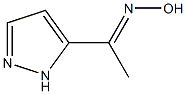 (1E)-1-(1H-pyrazol-5-yl)ethanone oxime,,结构式