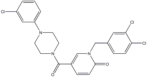 5-{[4-(3-chlorophenyl)piperazino]carbonyl}-1-(3,4-dichlorobenzyl)-2(1H)-pyridinone