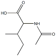 2-(acetylamino)-3-methylpentanoic acid,,结构式
