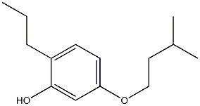 5-(isopentyloxy)-2-propylphenol 化学構造式