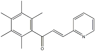 1-(Pentamethylphenyl)-3-(2-pyridyl)prop-2-en-1-one,,结构式