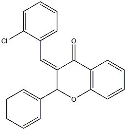 3-(2-chlorobenzylidene)-2-phenylchroman-4-one Struktur