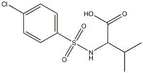 2-(4-Chloro-benzenesulfonylamino)-3-methyl-butyric acid,,结构式