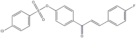 4-[(E)-3-(4-fluorophenyl)-2-propenoyl]phenyl 4-chlorobenzenesulfonate,,结构式