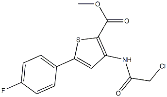 methyl 3-[(2-chloroacetyl)amino]-5-(4-fluorophenyl)thiophene-2-carboxylate Struktur