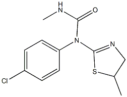 N-(4-chlorophenyl)-N'-methyl-N-(5-methyl-4,5-dihydro-1,3-thiazol-2-yl)urea,,结构式