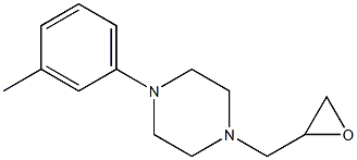 1-(3-methylphenyl)-4-(oxiran-2-ylmethyl)piperazine Structure