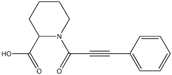 1-(3-phenylprop-2-ynoyl)piperidine-2-carboxylic acid Struktur