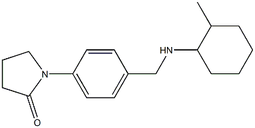 1-(4-{[(2-methylcyclohexyl)amino]methyl}phenyl)pyrrolidin-2-one Struktur